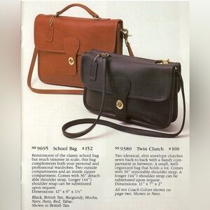 Vintage Coach School Bag 9695